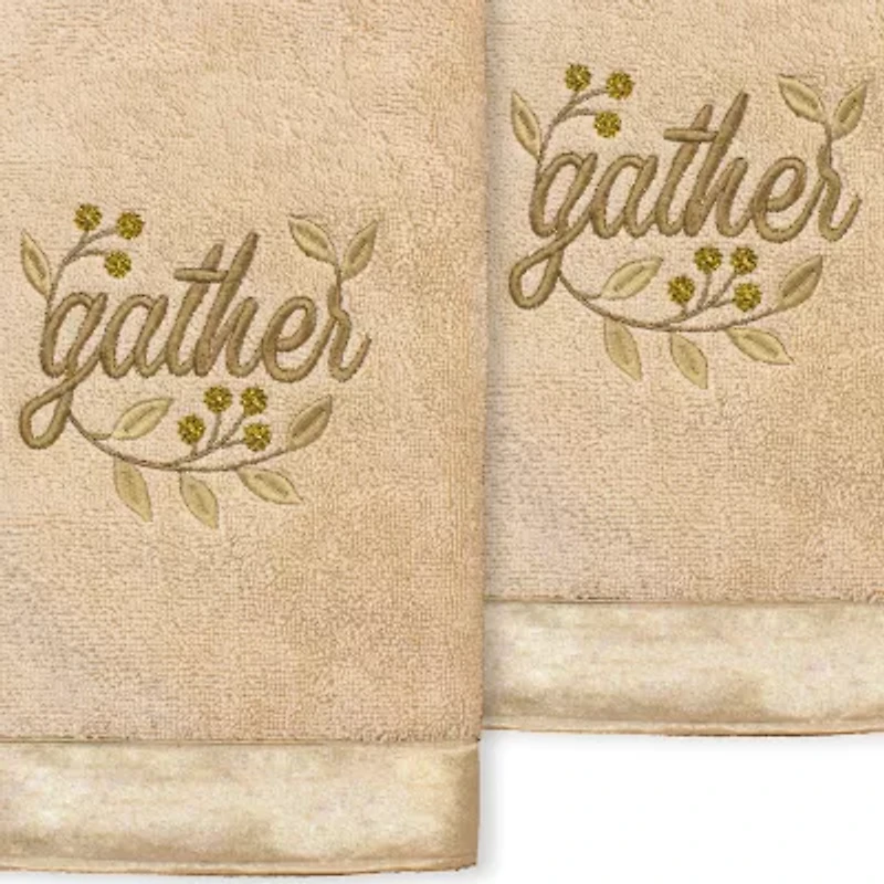 Linum Home Textiles Gather Embroidered 2-pc. Hand Towel