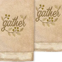 Linum Home Textiles Gather Embroidered 2-pc. Hand Towel