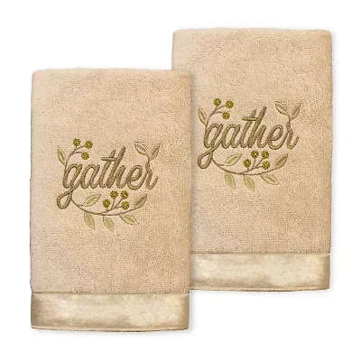 Linum Home Textiles Gather Embroidered 2-pc. Hand Towel