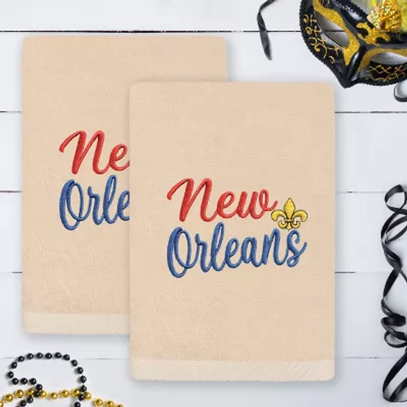 Linum Home Textiles New Orleans Embroidered 2-pc. Hand Towel