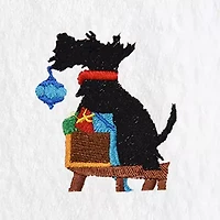 Linum Home Textiles Christmas Dog 2-pc. Hand Towel