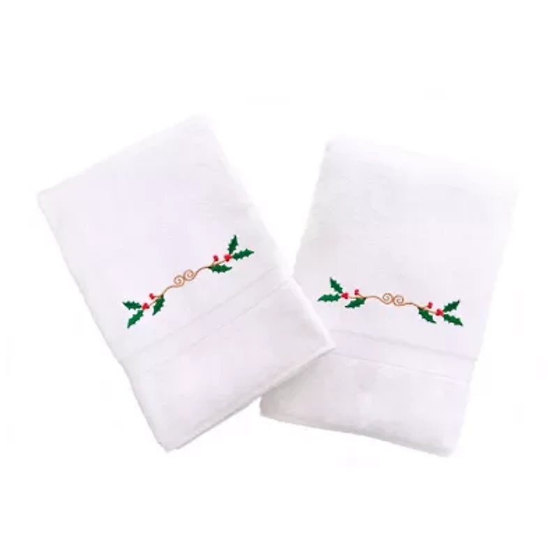 Linum Home Textiles Holly Border 2-pc. Hand Towel