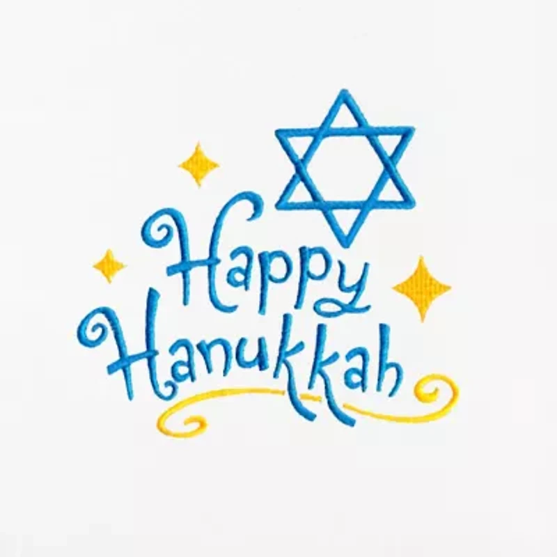 Linum Home Textiles Happy Hanukkah 2-pc. Hand Towel