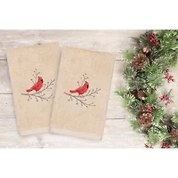 Linum Home Textiles Christmas Cardinal 2-pc. Hand Towel