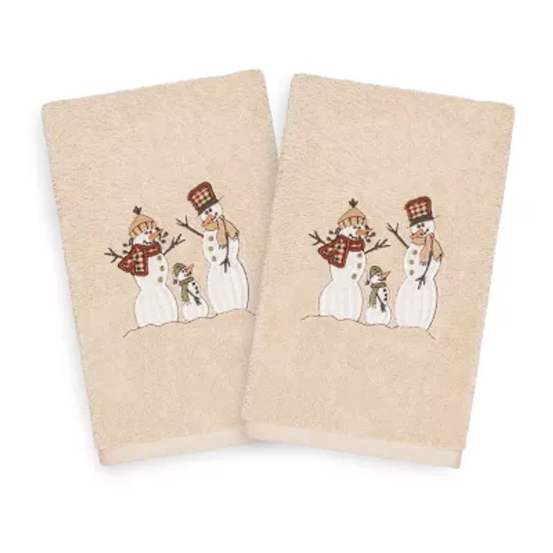 Linum Home Textiles Christmas Snow Family 2-pc. Hand Towel