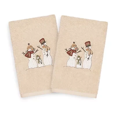 Linum Home Textiles Christmas Snow Family 2-pc. Hand Towel