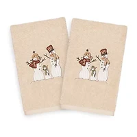 Linum Home Textiles Christmas Snow Family 2-pc. Hand Towel