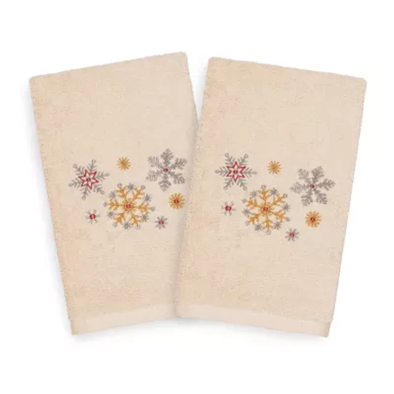 Linum Home Textiles Christmas Snowfall 2-pc. Hand Towel