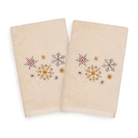 Linum Home Textiles Christmas Snowfall 2-pc. Hand Towel