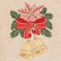 Linum Home Textiles Christmas Bells Embroidered 2-pc. Hand Towel