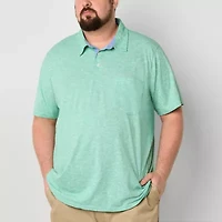 St. John's Bay Sueded Jersey Big and Tall Mens Classic Fit Short Sleeve Polo Shirt