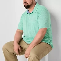 St. John's Bay Sueded Jersey Big and Tall Mens Classic Fit Short Sleeve Polo Shirt