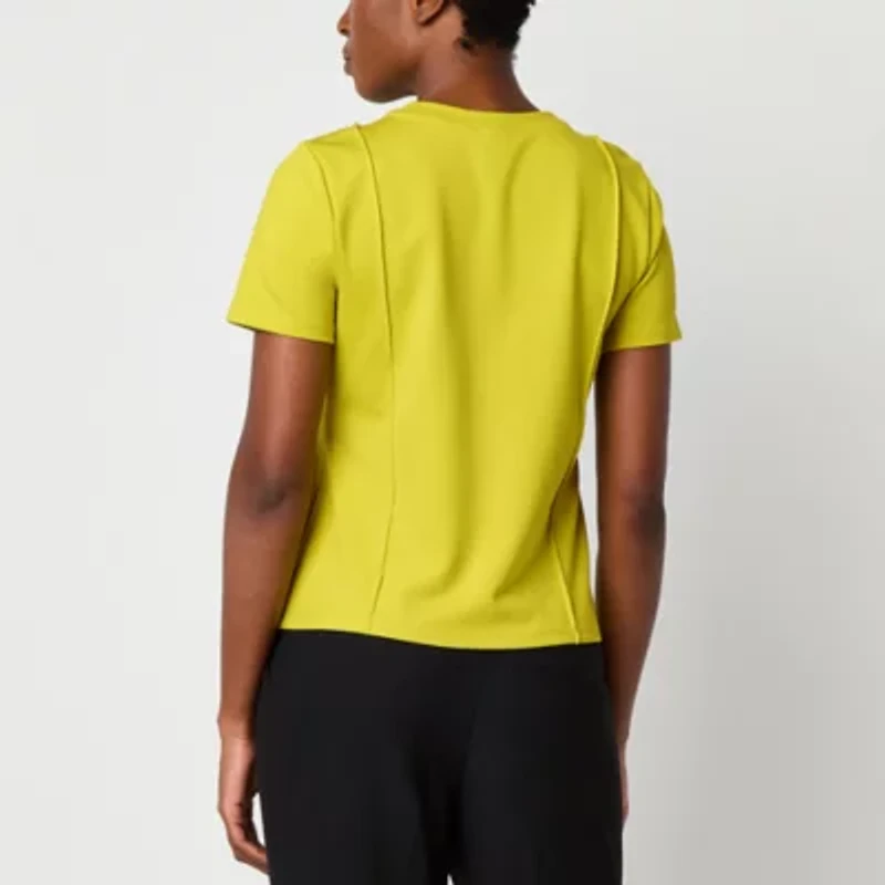 Worthington Womens Crew Neck Short Sleeve T-Shirt