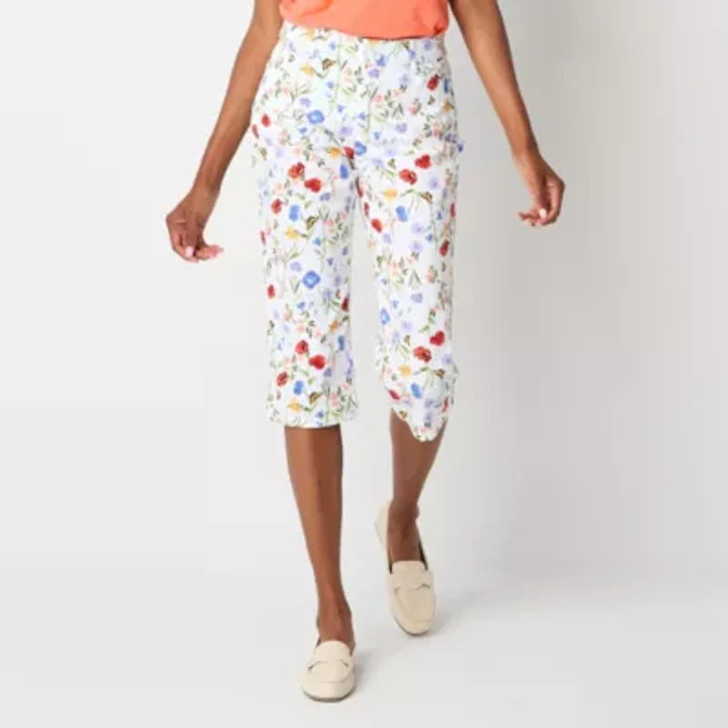 St. John's Bay Womens Straight Mid Rise Capri Pant