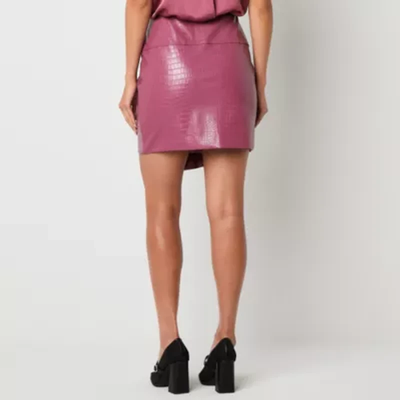 Worthington Womens Mid Rise Wrap Skirt