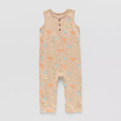 Okie Dokie Baby Boys Crew Neck Sleeveless Jumpsuit