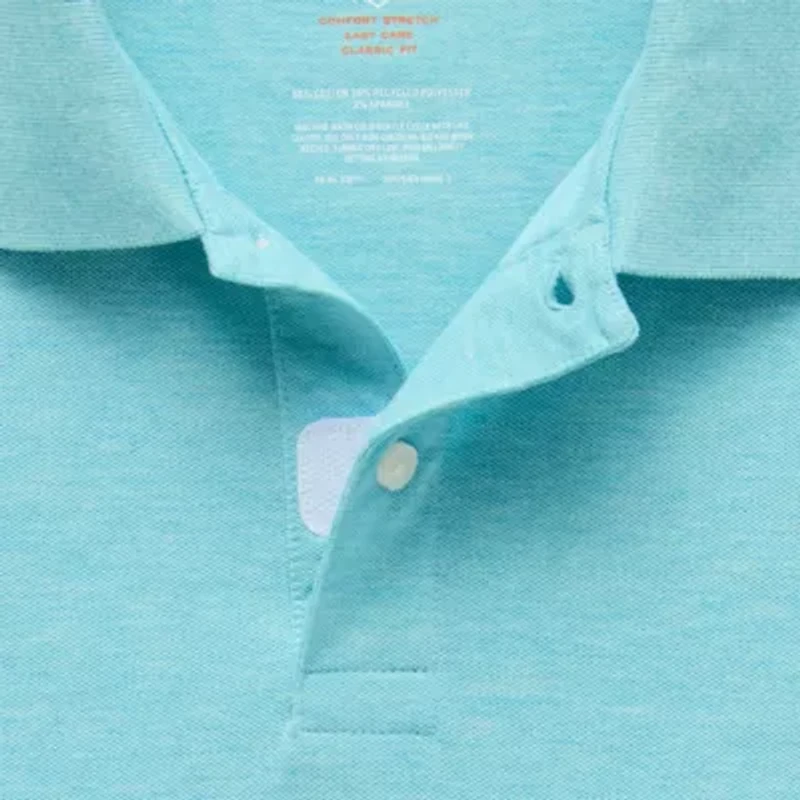 St. John's Bay Premium Dexterity Mens Classic Fit Easy-on + Easy-off Adaptive Short Sleeve Polo Shirt