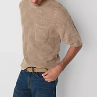 Arizona Mens Short Sleeve Pullover Sweater