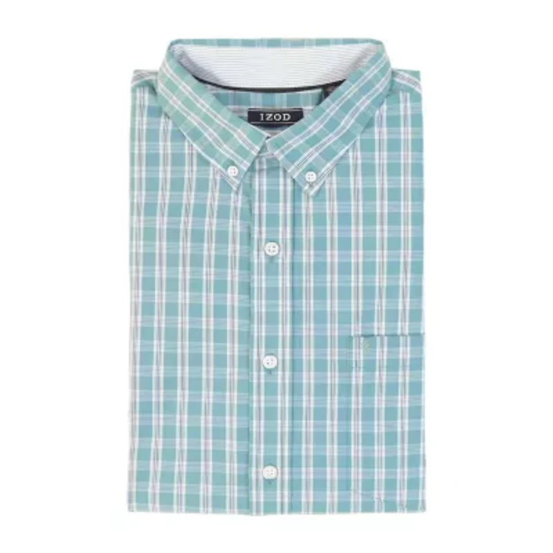 IZOD Performance Comfort Mens Long Sleeve Classic Fit Stretch Fabric Button-Down Shirt