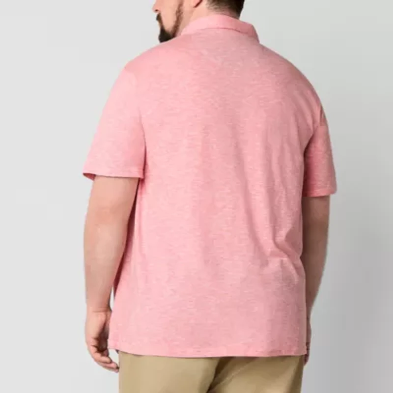 St. John's Bay Sueded Jersey Big and Tall Mens Classic Fit Short Sleeve Polo Shirt