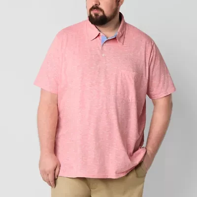 St. John's Bay Sueded Jersey Big and Tall Mens Classic Fit Short Sleeve Polo Shirt