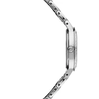 Seiko Crystal Womens Crystal Accent Silver Tone Stainless Steel Bracelet Watch Sup359