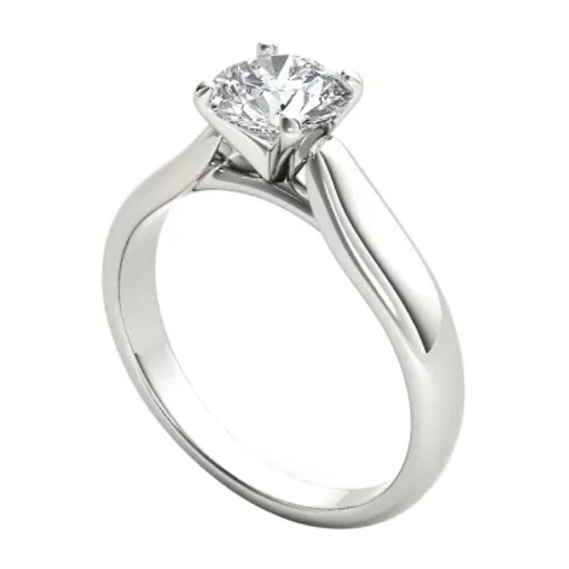 Womens 3/4 CT. Natural White Diamond 14K Gold Round Solitaire Engagement Ring