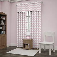 Eclipse Wavy Chevron Rod Pocket Energy Saving Blackout Single Curtain Panel