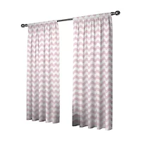 Eclipse Wavy Chevron Rod Pocket Energy Saving Blackout Single Curtain Panel