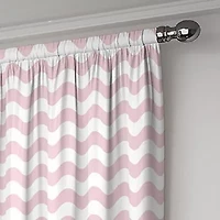 Eclipse Wavy Chevron Rod Pocket Energy Saving Blackout Single Curtain Panel