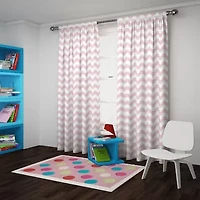 Eclipse Wavy Chevron Rod Pocket Energy Saving Blackout Single Curtain Panel