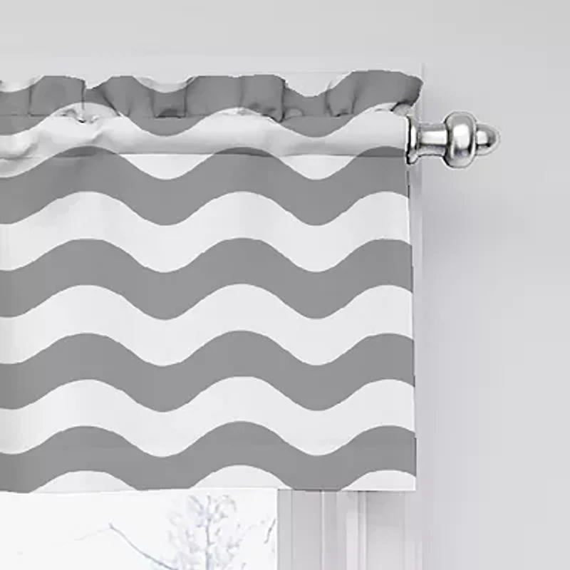 Eclipse Wavy Chevron Rod Pocket Valance