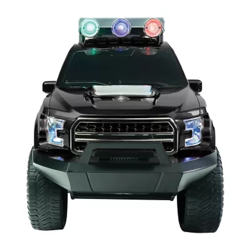 QFX Dual 3"Over-Sized Truck with Rechargable Bluetooth Speaker,FM ,Hands-Free,LED Lights & USB