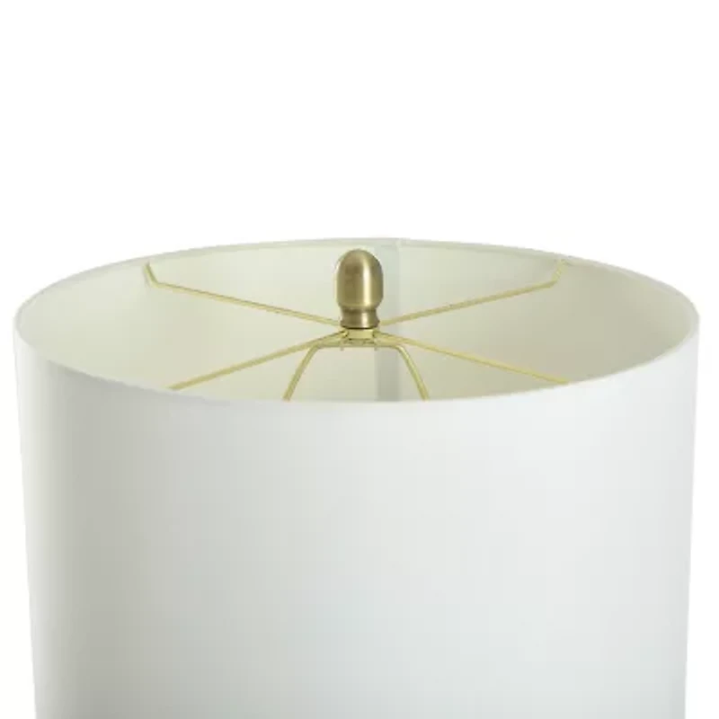 Collective Design By Stylecraft Glass With Gold Metal Rod Table Lamp