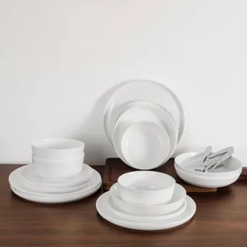 Table 12 Natural White 16-pc. Bone China Dinnerware Set