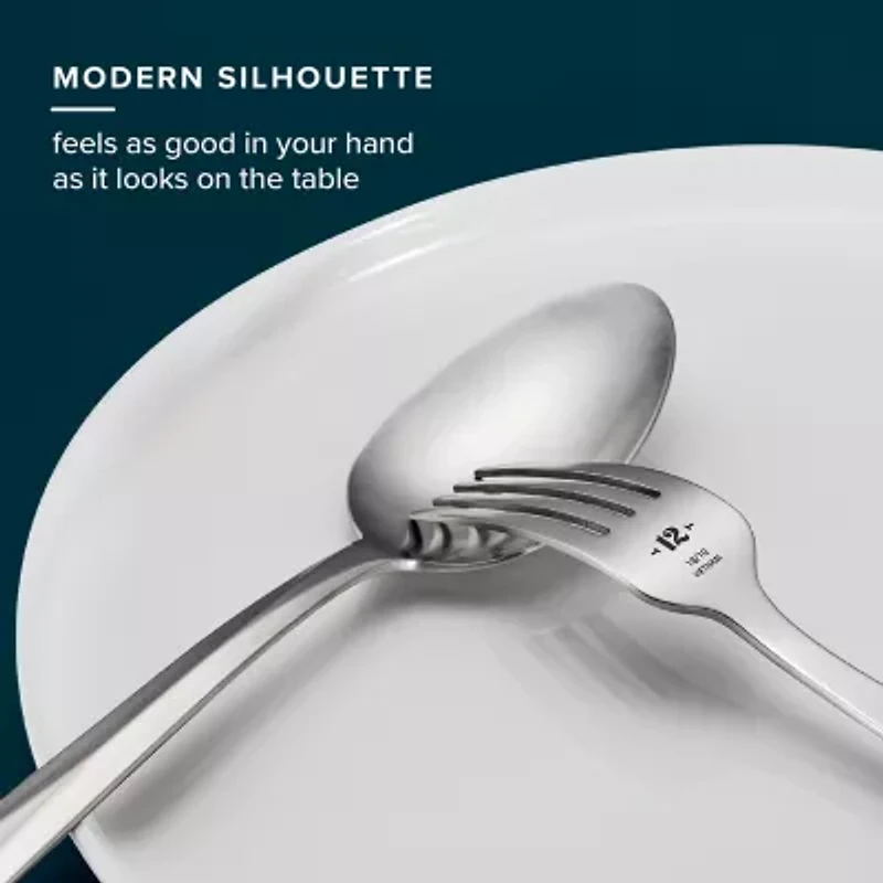 Table 12 Stainless Steel 50-pc. 18/10 Flatware Set