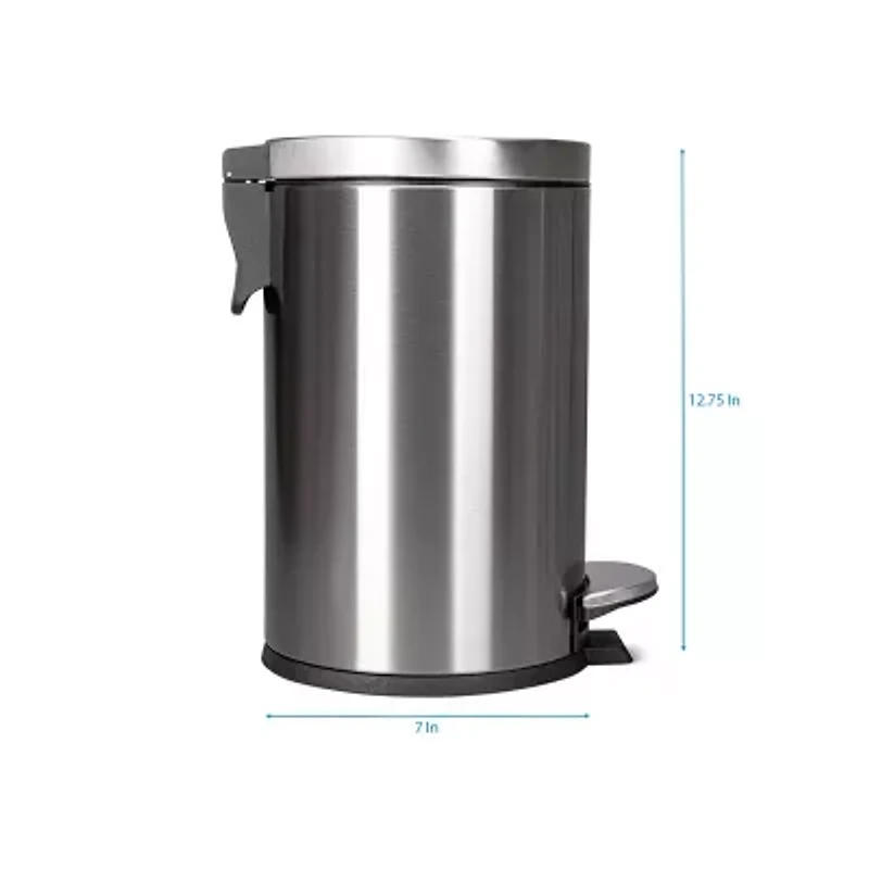 Home Expressions 1.2 Gallon Step Trash Can