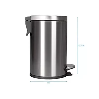 Home Expressions 1.2 Gallon Step Trash Can