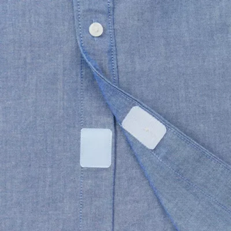 St. John's Bay Performance Oxford Dexterity Mens Easy-on + Easy-off Long Sleeve Classic Fit Button-Down Shirt