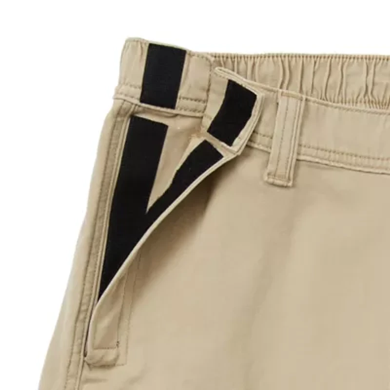 St. John's Bay Mens 10" Mid Rise Adaptive Stretch Fabric Easy-on + Easy-off Seated Wear Cargo Short