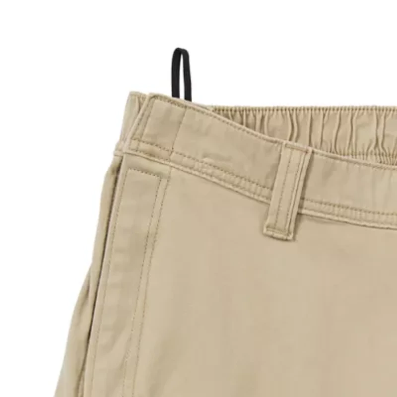 St. John's Bay Mens 10" Mid Rise Adaptive Stretch Fabric Easy-on + Easy-off Seated Wear Cargo Short