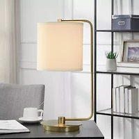 Collective Design By Stylecraft Brass Finish Metal Desk Lamp