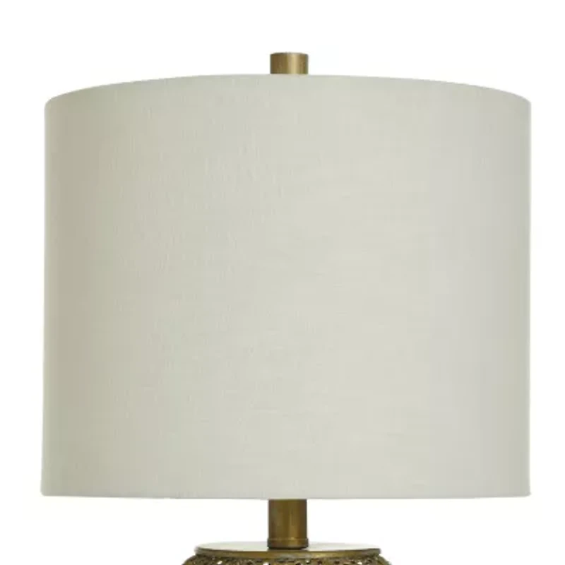 Collective Design By Stylecraft Pierced Gold Metal Table Lamp