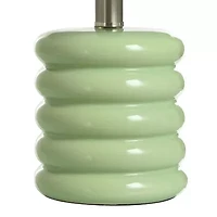 Collective Design By Stylecraft Stacked Green Ceramic Table Lamp