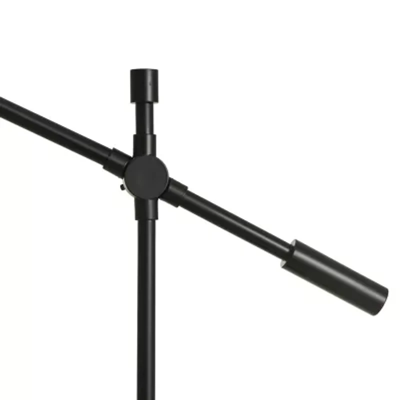 Collective Design By Stylecraft Black With Glass Shade Desk Lamp