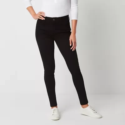 St. John's Bay Secretly Slender Womens Stretch Fabric Skinny Fit Tall Jean