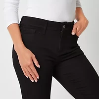 St. John's Bay Womens Mid Rise Secretly Slender Skinny Fit Jean