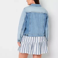 a.n.a Womens Denim Midweight Plus Jacket