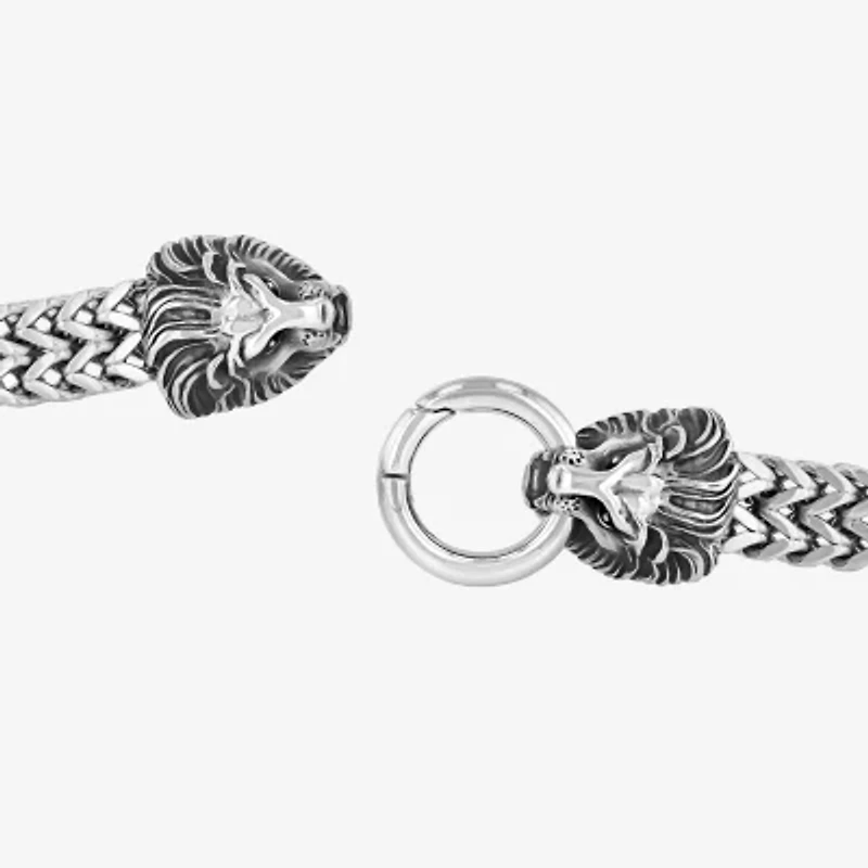 Mens Stainless Steel Solid 9 Inch Link Bracelet