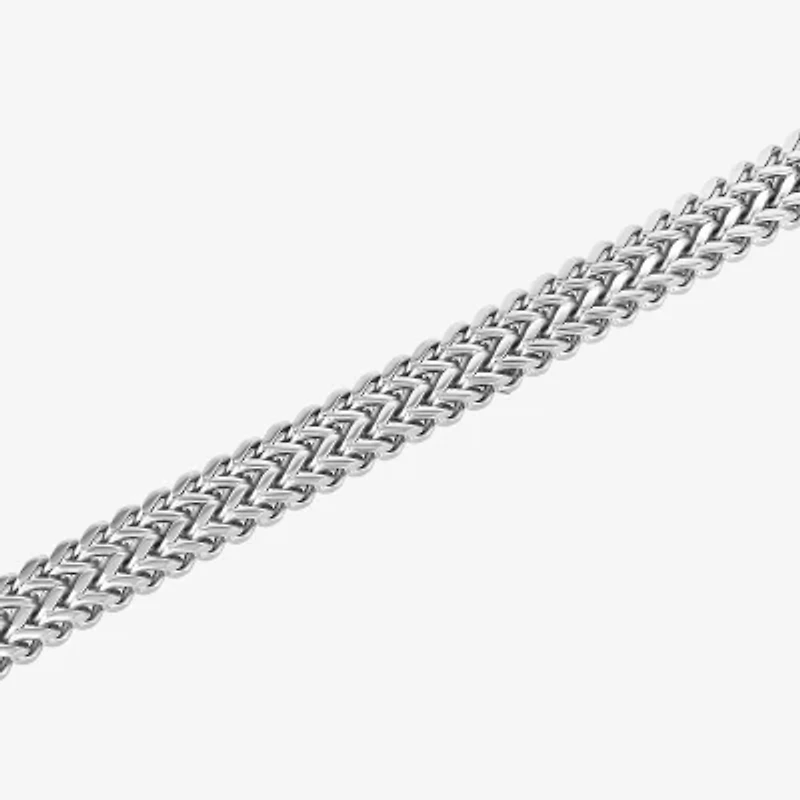 Mens Stainless Steel Solid Inch Link Bracelet